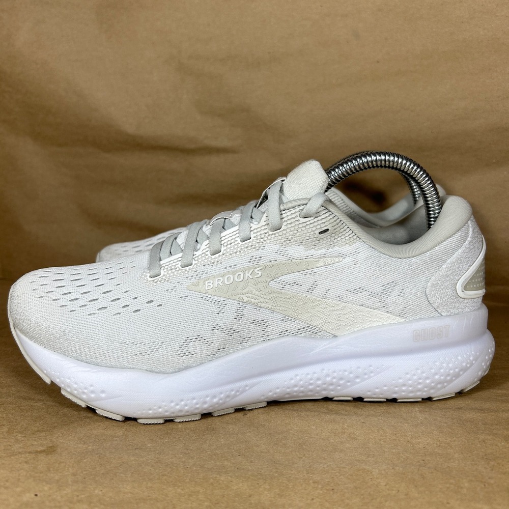Brooks Ghost 16 Running Shoes Women 8.5 White DNA LOFT v3 Sneakers Running Train